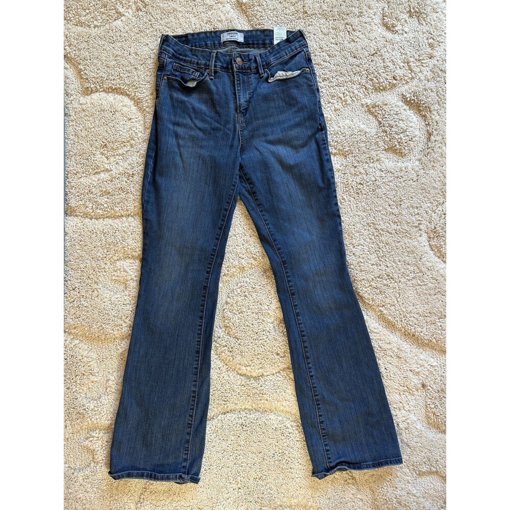 Denizen from Levis Womens Mid Rise Bootcut Jeans Dark Wash 8M 29x32 Stretch